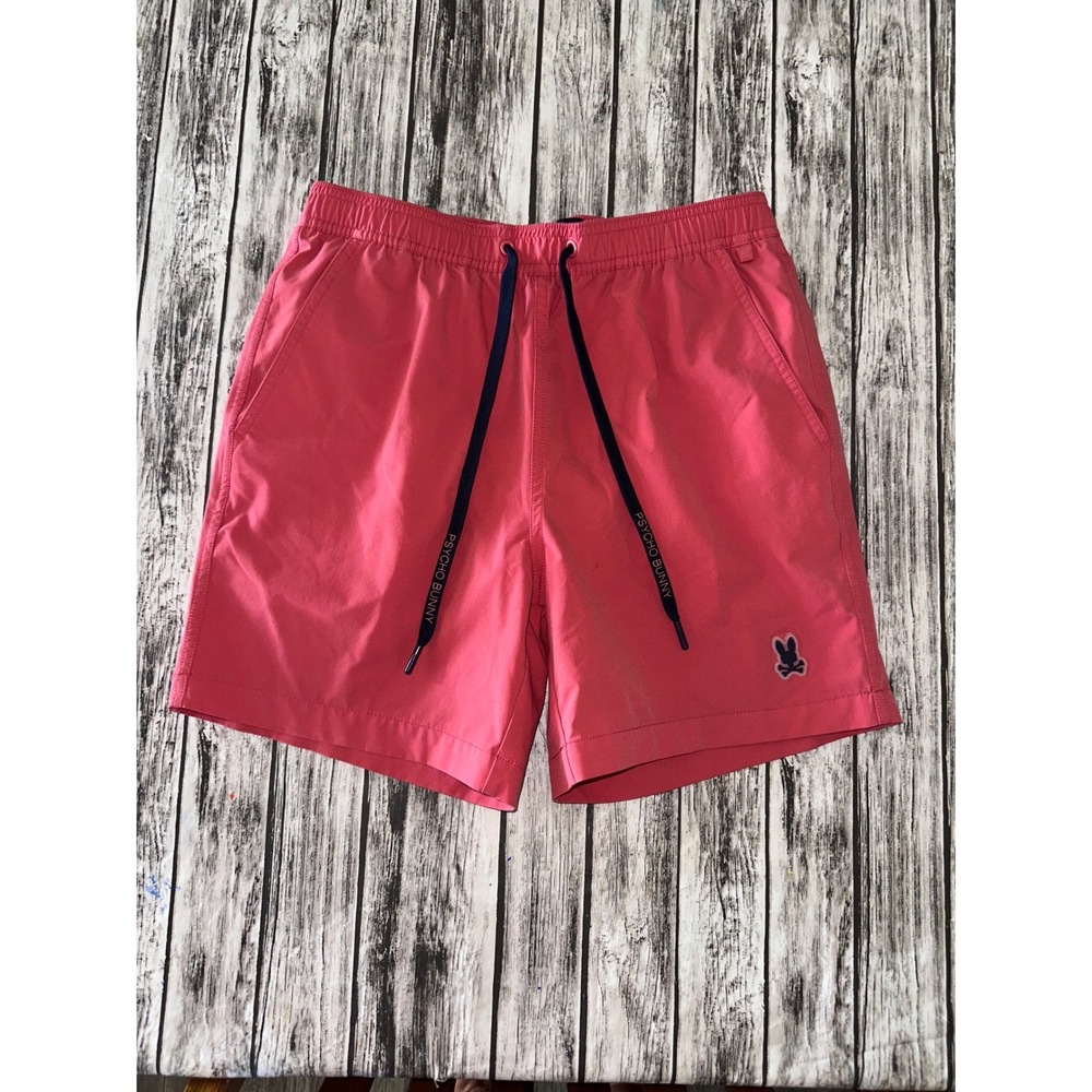 Psycho Bunny Men's Size Small Camellia Rose Nylon Mesh Lined Summer Swim Trunks